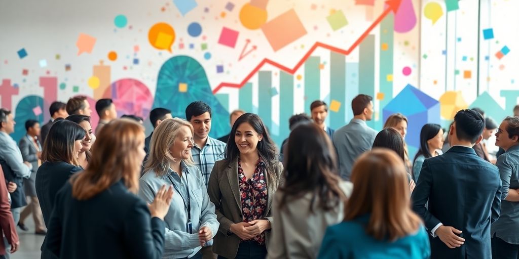 Business growth concepts, diverse professionals collaborating.