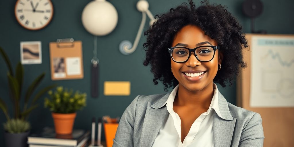 Person confidently building a professional image.
